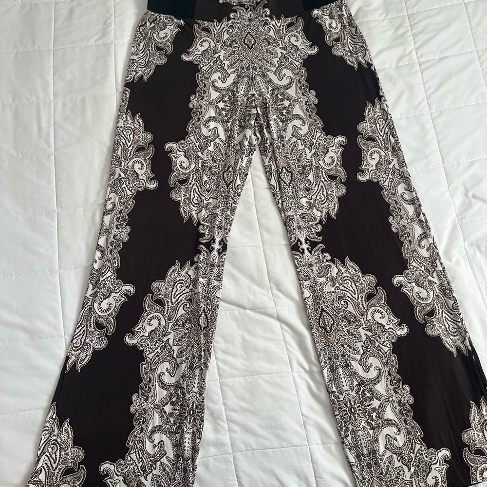 INC International Concepts Black and White Patterned Pants